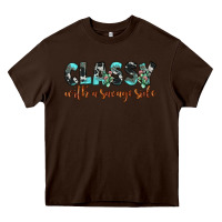 Chocolate Brown classy with a savage side Heavy Core Tee - JahusDesignShop