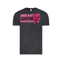 Vintage Black Breast Cancer Survivor Vintage Tee - texasbilliewilder
