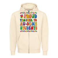 Sandshell Proud Teacher to au-some student Zipper Hoodie - CowhideDigitalArt