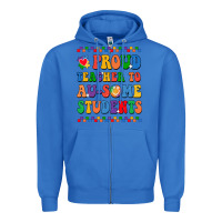 True Royal Proud Teacher to au-some student Zipper Hoodie - CowhideDigitalArt