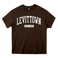 Chocolate Brown levittown new york ny vintage athletic sports design t shirt Heavy Core Tee - lanVoArt