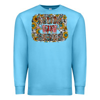 Ocean Blue mom of girls Premium Sweatshirt - RacoonDesign