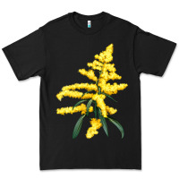 Black Botanical Goldenrod Premium Tee - LillyAllenDesigns