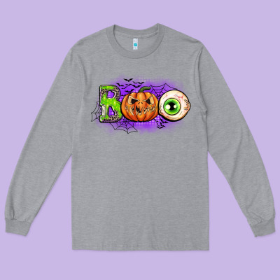 Boo Long Sleeve Tee Designed By Cowgirlartshop