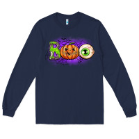 Navy boo Long Sleeve Tee - CowGirlArtShop