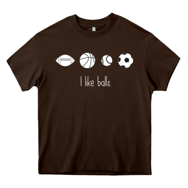 Funny Sports Balls Gag Gift Heavy Core Tee by lanVoArt | Teevron