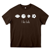 Chocolate Brown Funny Sports Balls Gag Gift Heavy Core Tee - lanVoArt