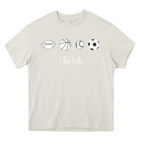 Cream Funny Sports Balls Gag Gift Heavy Core Tee - lanVoArt