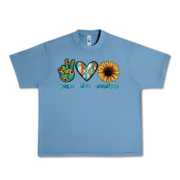 Pebble Blue peace love sunshine Urban Heavy Tee - JahusDesignShop