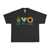 Pigment Black peace love sunshine Urban Heavy Tee - JahusDesignShop