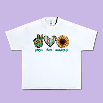 Peace Love Sunshine Urban Heavy Tee Designed By Jahusdesignshop