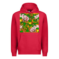 Cardinal St patricks  day pig with candy and pot of gold  seamless pattern Premium Hoodie - FaDigitalArtStudio