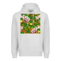 Dove Grey St patricks  day pig with candy and pot of gold  seamless pattern Premium Hoodie - FaDigitalArtStudio