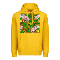 Lemon St patricks  day pig with candy and pot of gold  seamless pattern Premium Hoodie - FaDigitalArtStudio