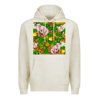 Oatmeal Heather St patricks  day pig with candy and pot of gold  seamless pattern Premium Hoodie - FaDigitalArtStudio