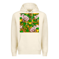 Tofu St patricks  day pig with candy and pot of gold  seamless pattern Premium Hoodie - FaDigitalArtStudio