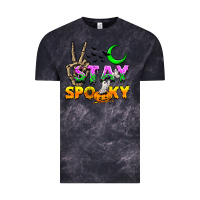 Cloud Black Stay spooky Vintage Tee - NancyCooperArtShop
