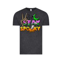 Vintage Black Stay spooky Vintage Tee - NancyCooperArtShop