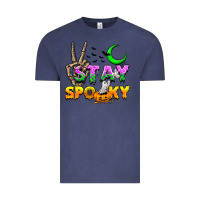 Vintage Denim Stay spooky Vintage Tee - NancyCooperArtShop