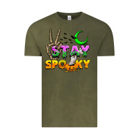 Vintage Olive Stay spooky Vintage Tee - NancyCooperArtShop
