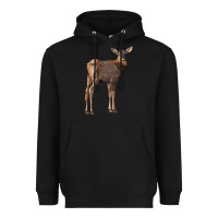 Black elk fawn deer Heavyweight Hoodie - LillyAllenDesigns