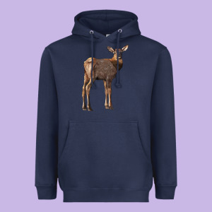 Elk Fawn Deer Heavyweight Hoodie Designed By Lillyallendesigns