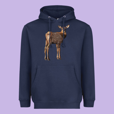 Elk Fawn Deer Heavyweight Hoodie Designed By Lillyallendesigns
