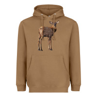 Toasted Coconut elk fawn deer Heavyweight Hoodie - LillyAllenDesigns