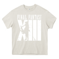 Cream final fantasy xiii lightning white Heavy Core Tee - lanVoArt