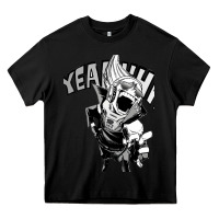 Black present mic screaming Heavy Core Tee - lanVoArt