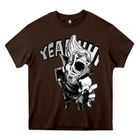 Chocolate Brown present mic screaming Heavy Core Tee - lanVoArt