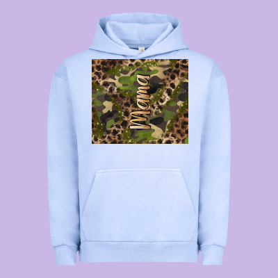 Camouflage Mama Urban Hoodie Designed By Barkaloodesign