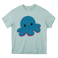 Arona angry blue moody reversible octopus Heavy Core Tee - lanVoArt