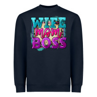 Navy wife mom boss Heavyweight Sweatshirt - FaDigitalArtStudio