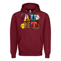 Burgundy Baseball and Softball aunt leopard frame Zipper Hoodie - LillyAllenDesigns