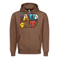 Chestnut Baseball and Softball aunt leopard frame Zipper Hoodie - LillyAllenDesigns