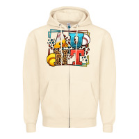 Sandshell Baseball and Softball aunt leopard frame Zipper Hoodie - LillyAllenDesigns