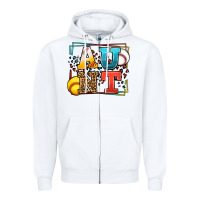 White Baseball and Softball aunt leopard frame Zipper Hoodie - LillyAllenDesigns