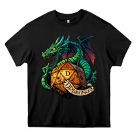 Black dragon and a d20 Heavy Core Tee - lanVoArt