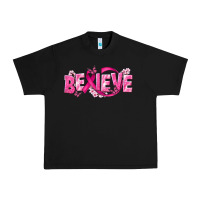 Black Cancer Believe Urban Heavy Tee - NancyCooperArtShop
