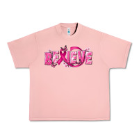 Salmon Cancer Believe Urban Heavy Tee - NancyCooperArtShop