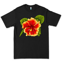 Black Hawaiian Hibiscus Flower Premium Tee - LillyAllenDesigns