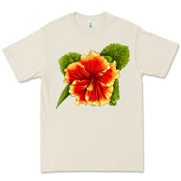 Bone Hawaiian Hibiscus Flower Premium Tee - LillyAllenDesigns