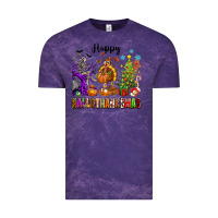 Cloud Purple Happy Hallothanksmas Vintage Tee - texasbilliewilder