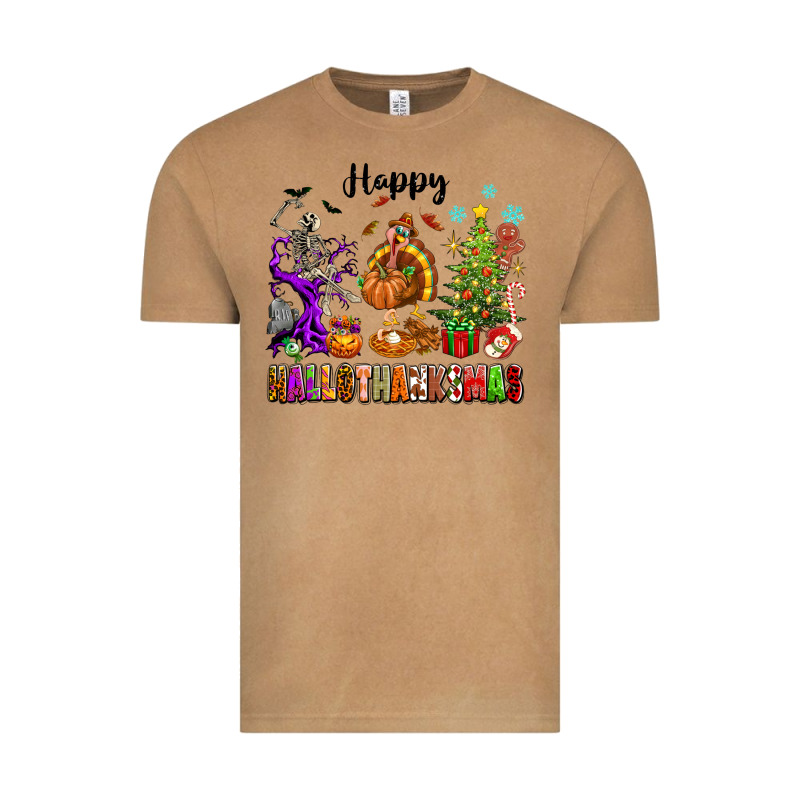 Happy Hallothanksmas Vintage Tee by texasbilliewilder | Teevron