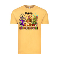 Vintage Mustard Happy Hallothanksmas Vintage Tee - texasbilliewilder