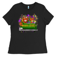 Black Mardi Gras truck Ladies Tee - LillyAllenDesigns