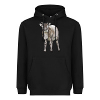 Black reindeer fawn deer Heavyweight Hoodie - LillyAllenDesigns