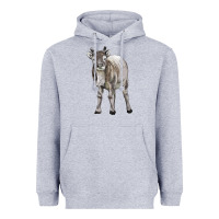Heather Grey reindeer fawn deer Heavyweight Hoodie - LillyAllenDesigns
