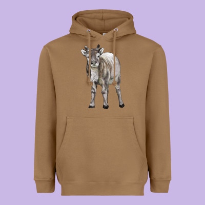 Reindeer Fawn Deer Heavyweight Hoodie Designed By Lillyallendesigns